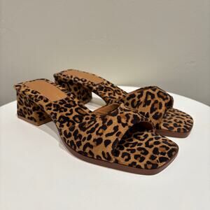 Chinese Laundry Linda Leopard Block Heel Sandals in Camel - Size: 7